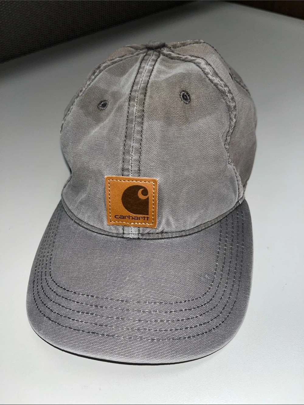 Carhartt Gray Canvas Logo Patch Cap